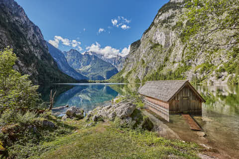 Gemeinde Schönau Landkreis Berchtesgadener_Land Obersee Bootshaus an der Fischunkelalm (Dirschl Johann) Deutschland BGL